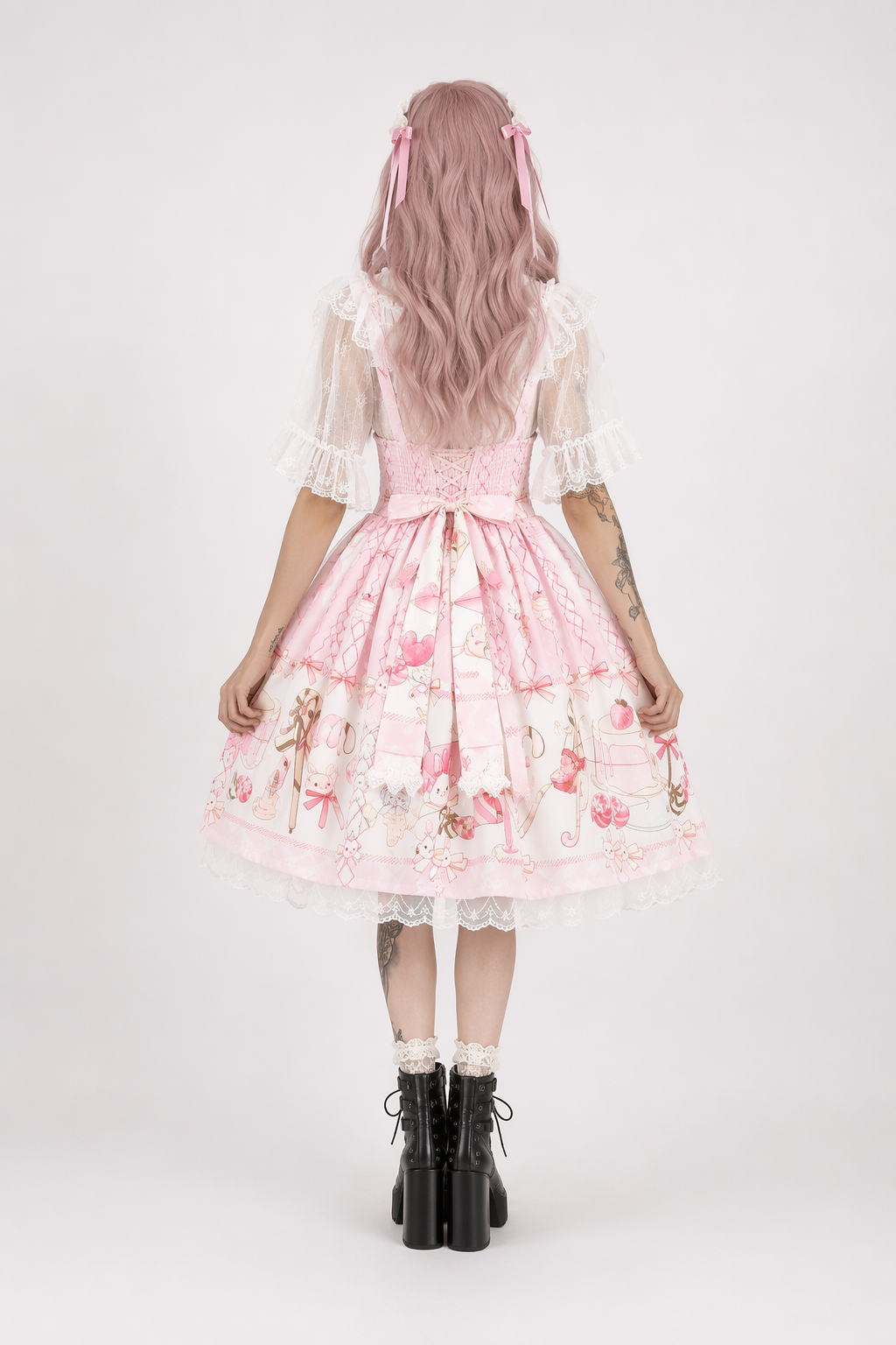 Fairy Kei Inspired Sweet Lolita Dress with Lace and Tulle Details Blouse Style 2
