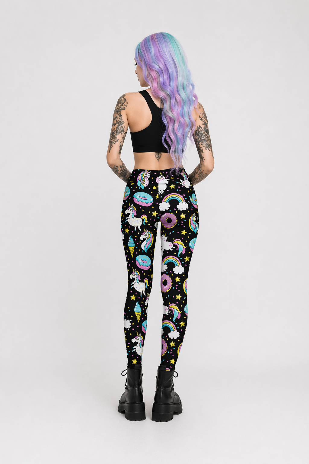 Unicorn Themed Plus Size Leggings in Vibrant Colors XXXL