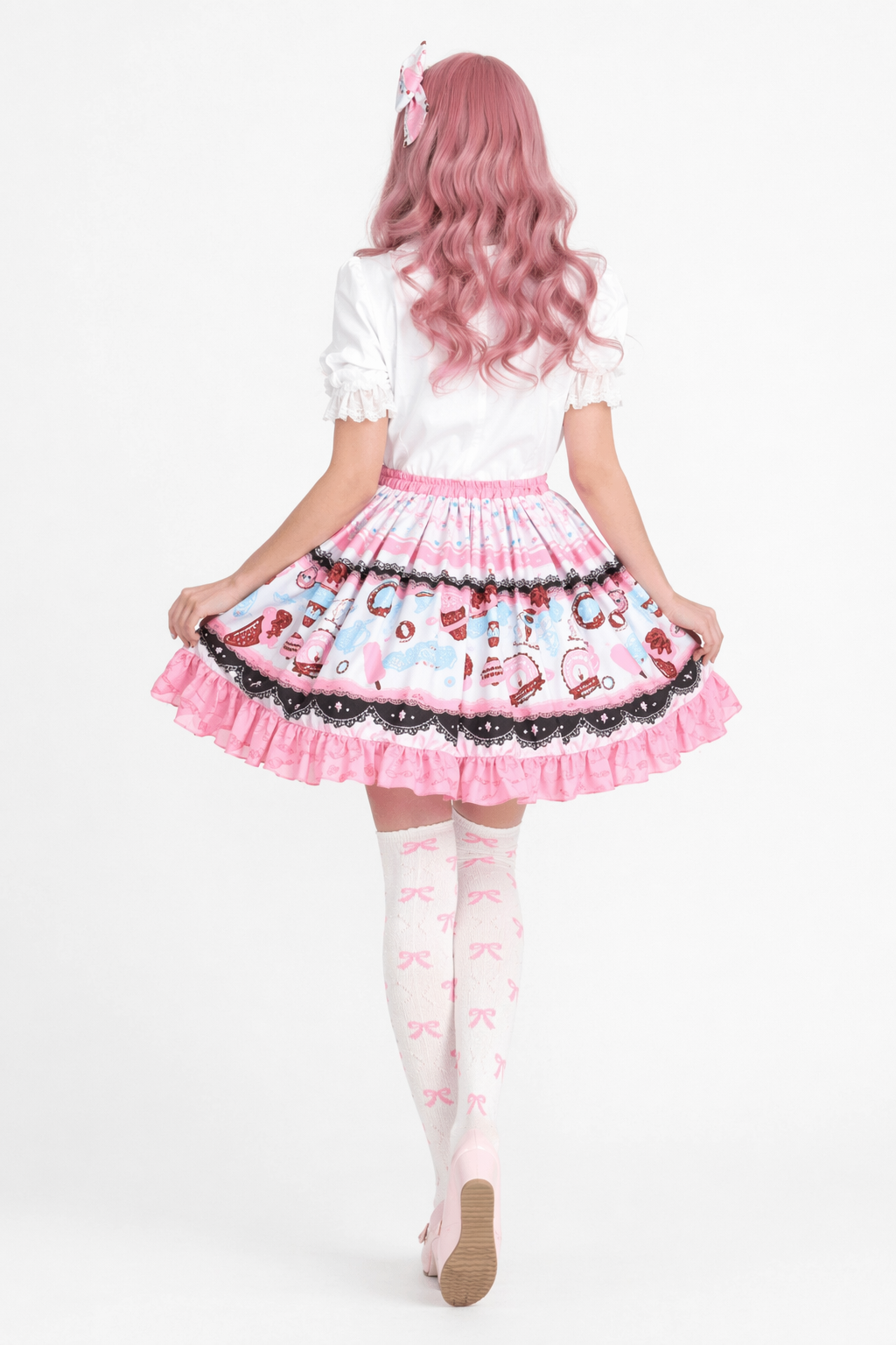 Sweet Lolita Skirt with Tea and Crumpet Style Design XXL