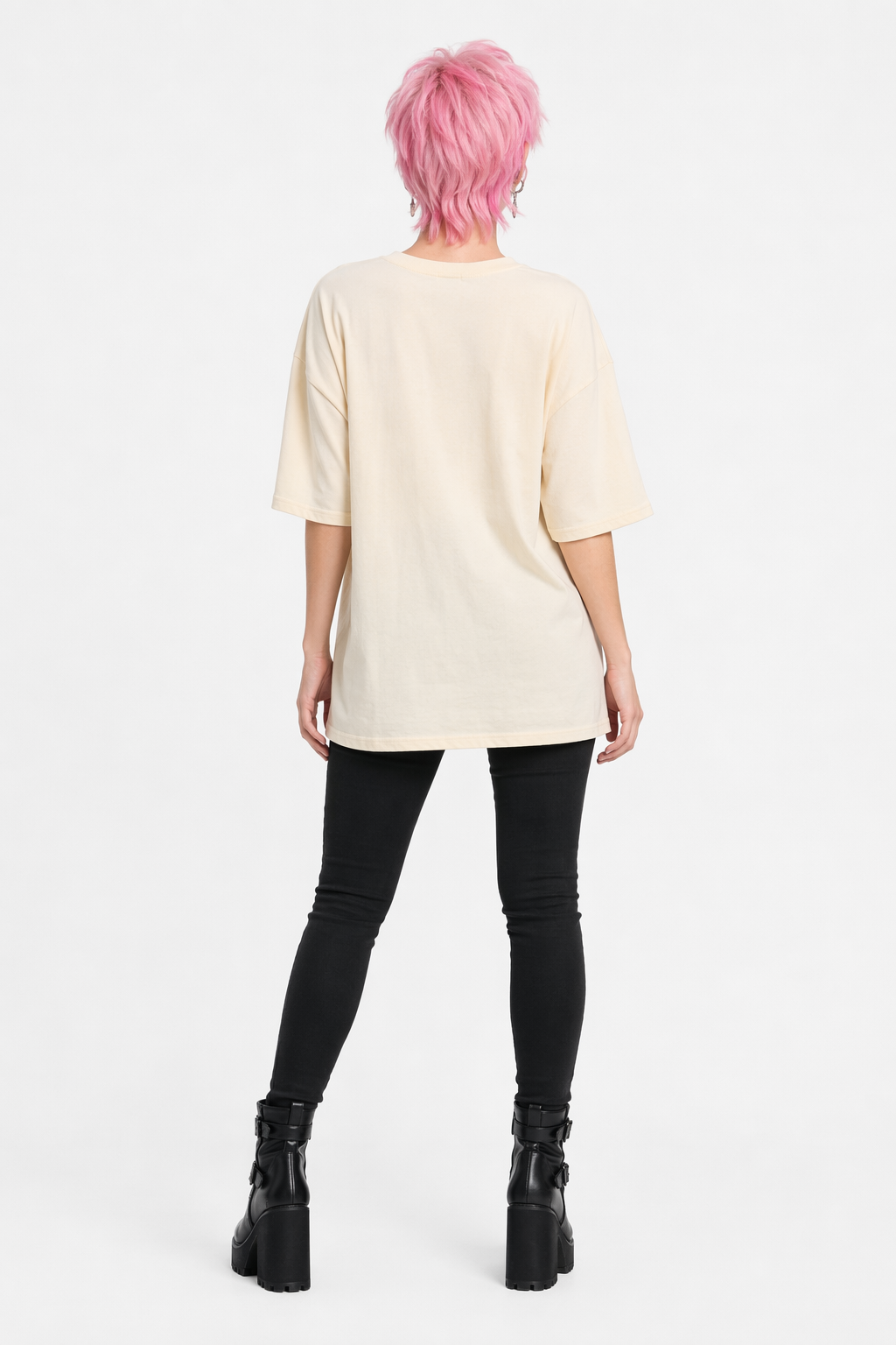 Tulip Bunny Fluffy Tee for Adorable Spring Style Appricot