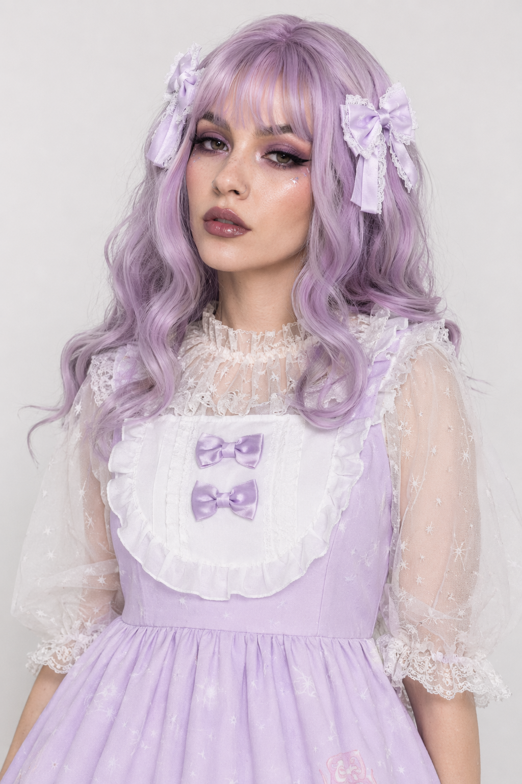 Fairy Kei Inspired Sweet Lolita Dress for Kawaii Princesses Purple Dress