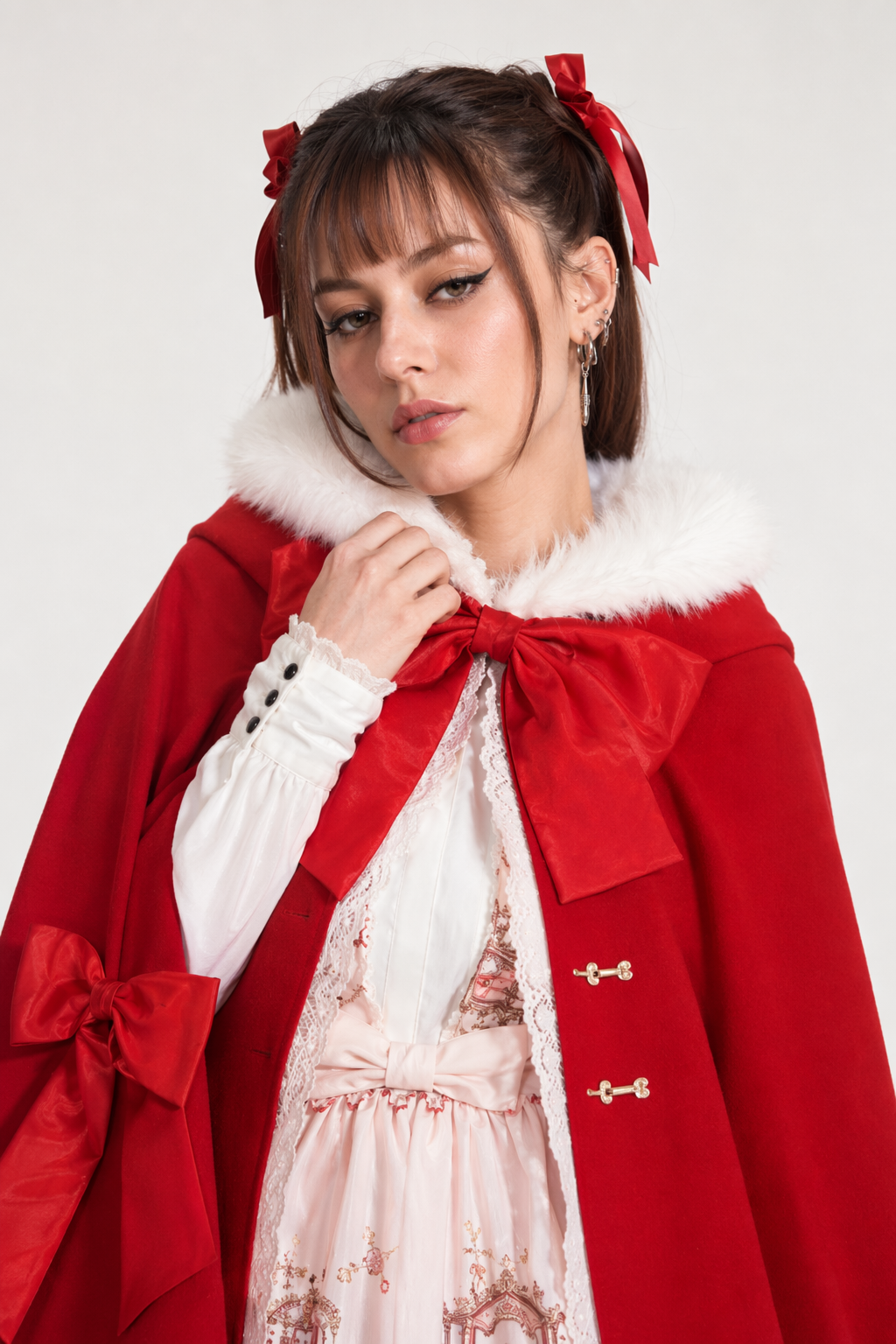 Crimson Red Lolita Winter Jacket Now in Stock org New Condition Red