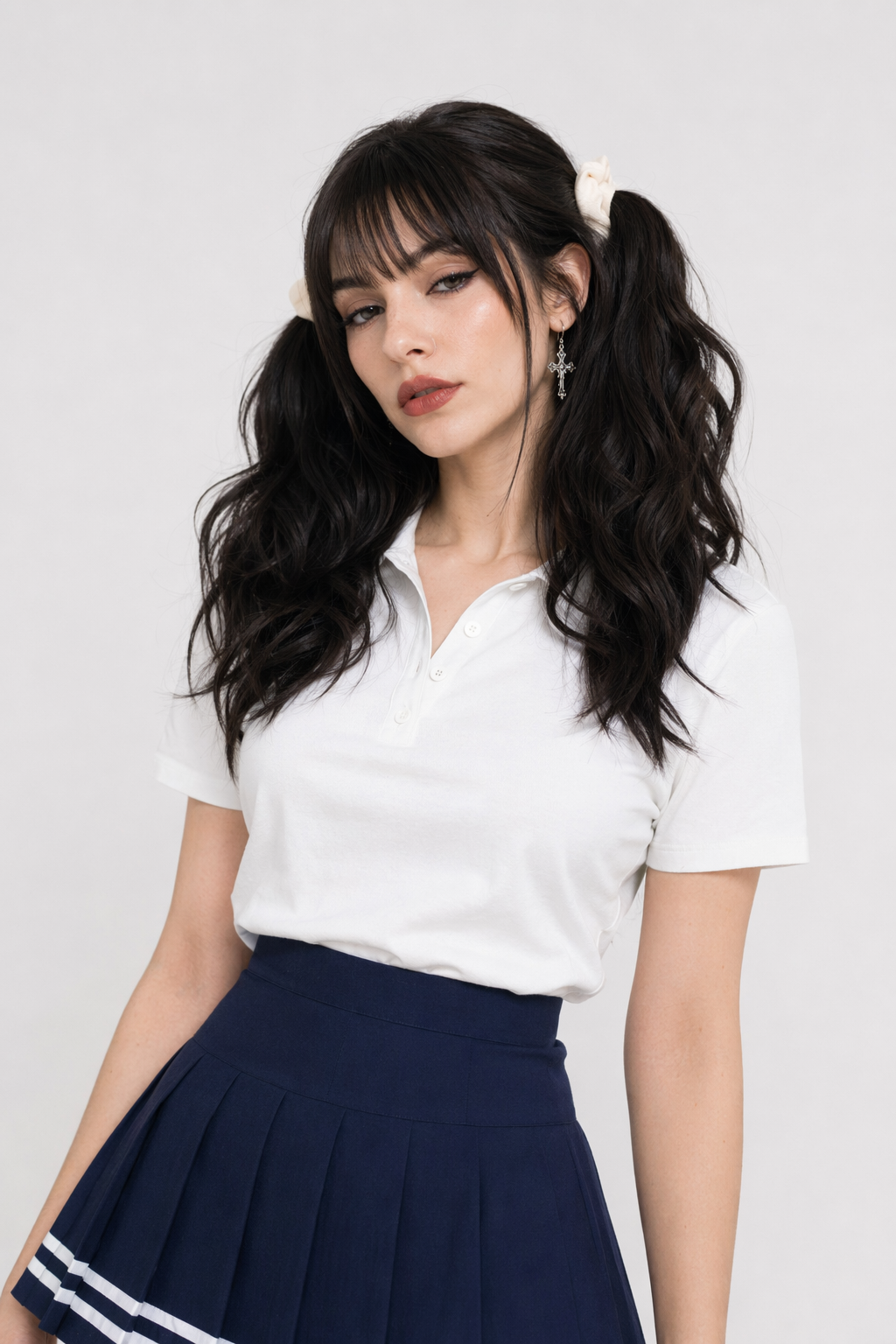 Kawaii School Girl Tennis Skirt with Perfect Pleating Navy