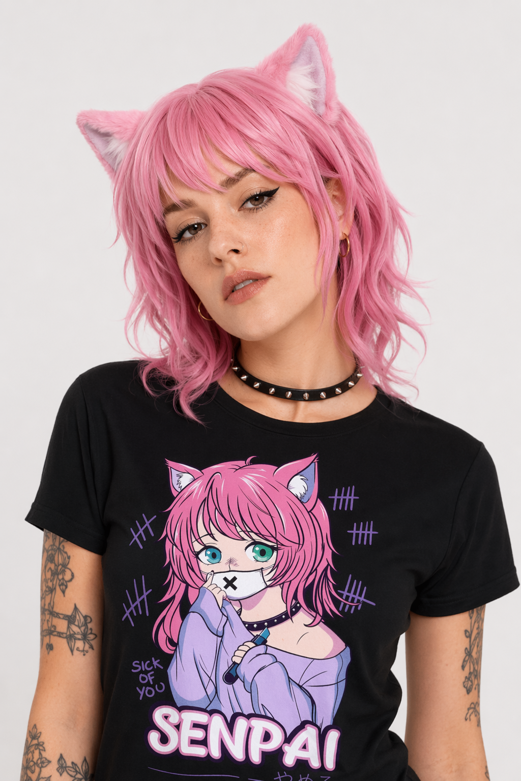 Pastel Goth Senpai T-Shirt for Otaku Fans XXXL