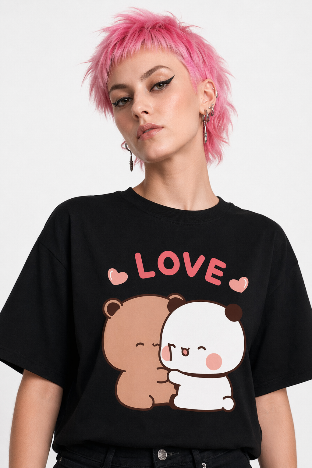 Dudu & Bubu Women’s T-Shirt for Stylish Fans of Dudu & Bubu black