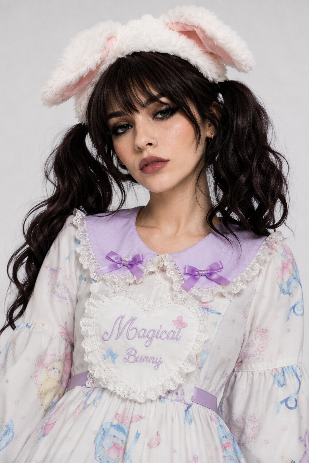 Fairy Kei Bunny Rabbit Lolita Dress for Pastel Princesses White