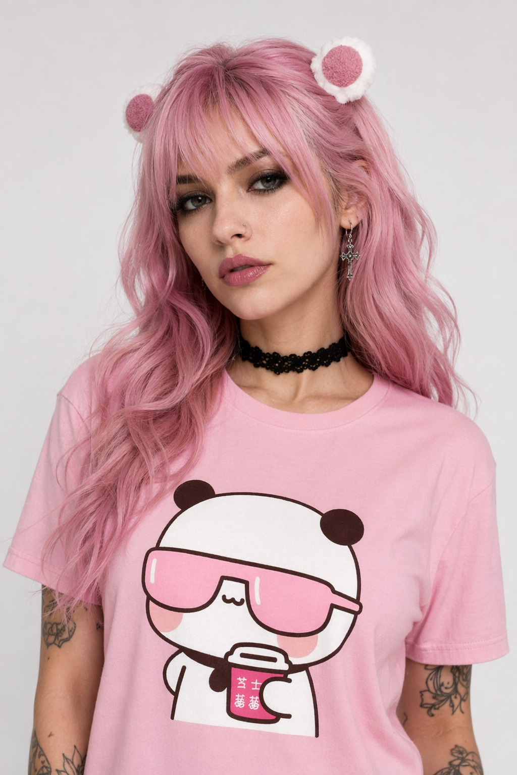 Cute Couple Dudu & Bubu Matching Shirts for Playful Couples 2399 Pink