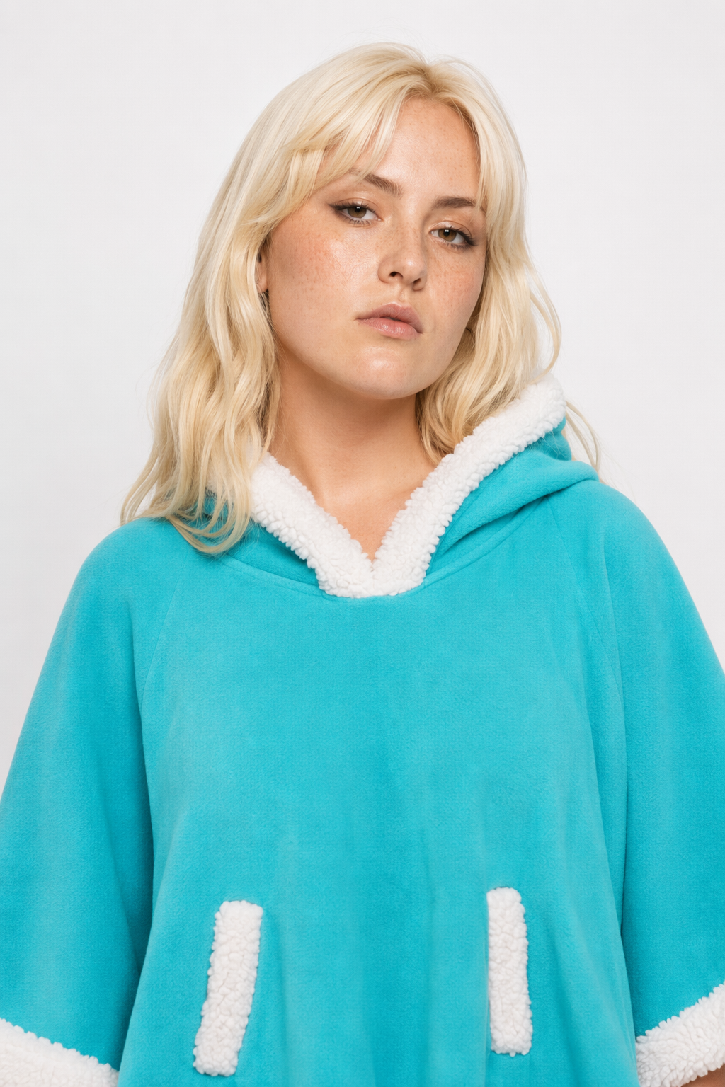 Cozy Kawaii Poncho in Assorted Colors for Daily Snuggles Teal