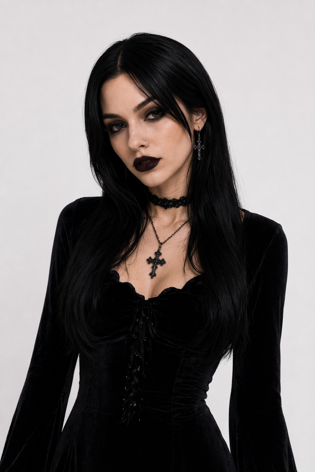 The Addams Family Wednesday Morticia Cosplay Costume Default