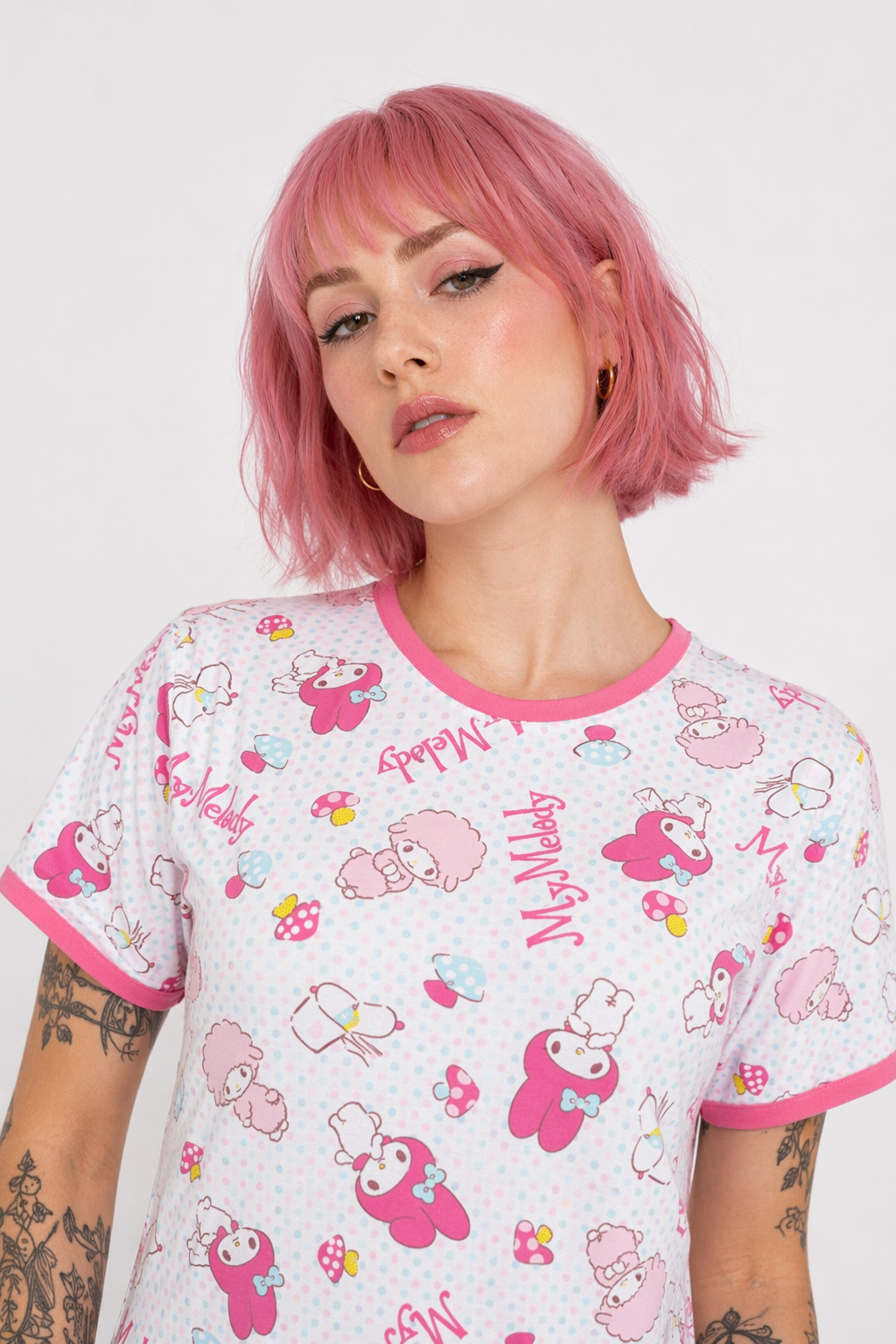 Pink My Melody Bunny Adult Onesie with Snap Crotch for Cozy Lounging XXXL