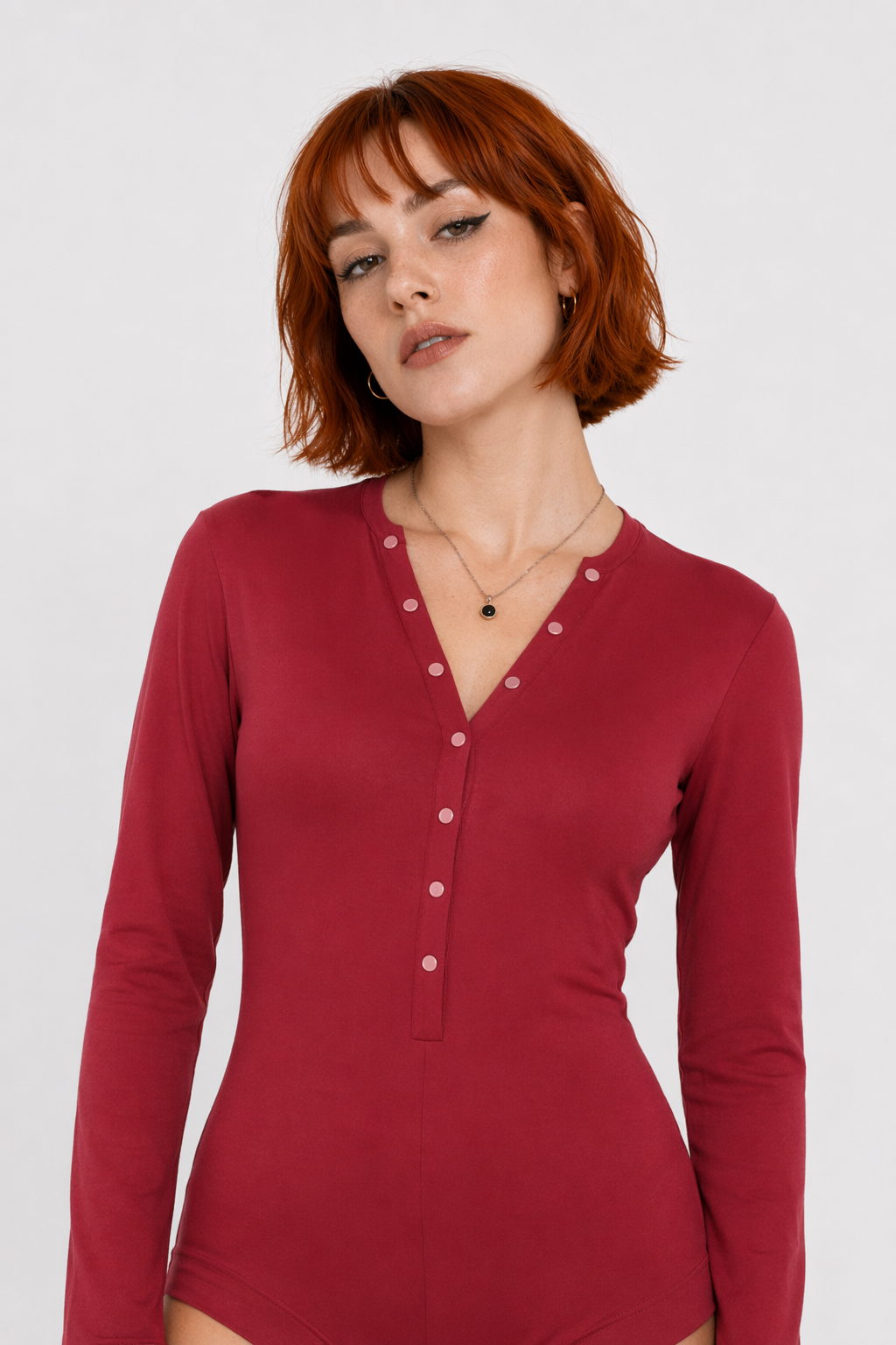 Adult Onesie with Soft Fabric and Secure Snap Closures in Various Colors Wine Red