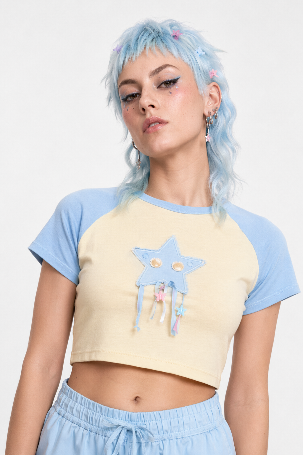Baby Blue Kawaii Cargo Pants for a Y2K Nostalgic Look XL