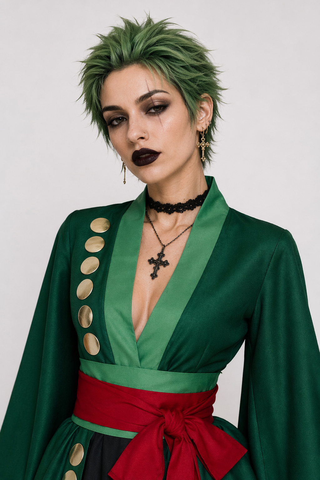 One Piece Roronoa Zoro Inspired Dress Cosplay XXXL