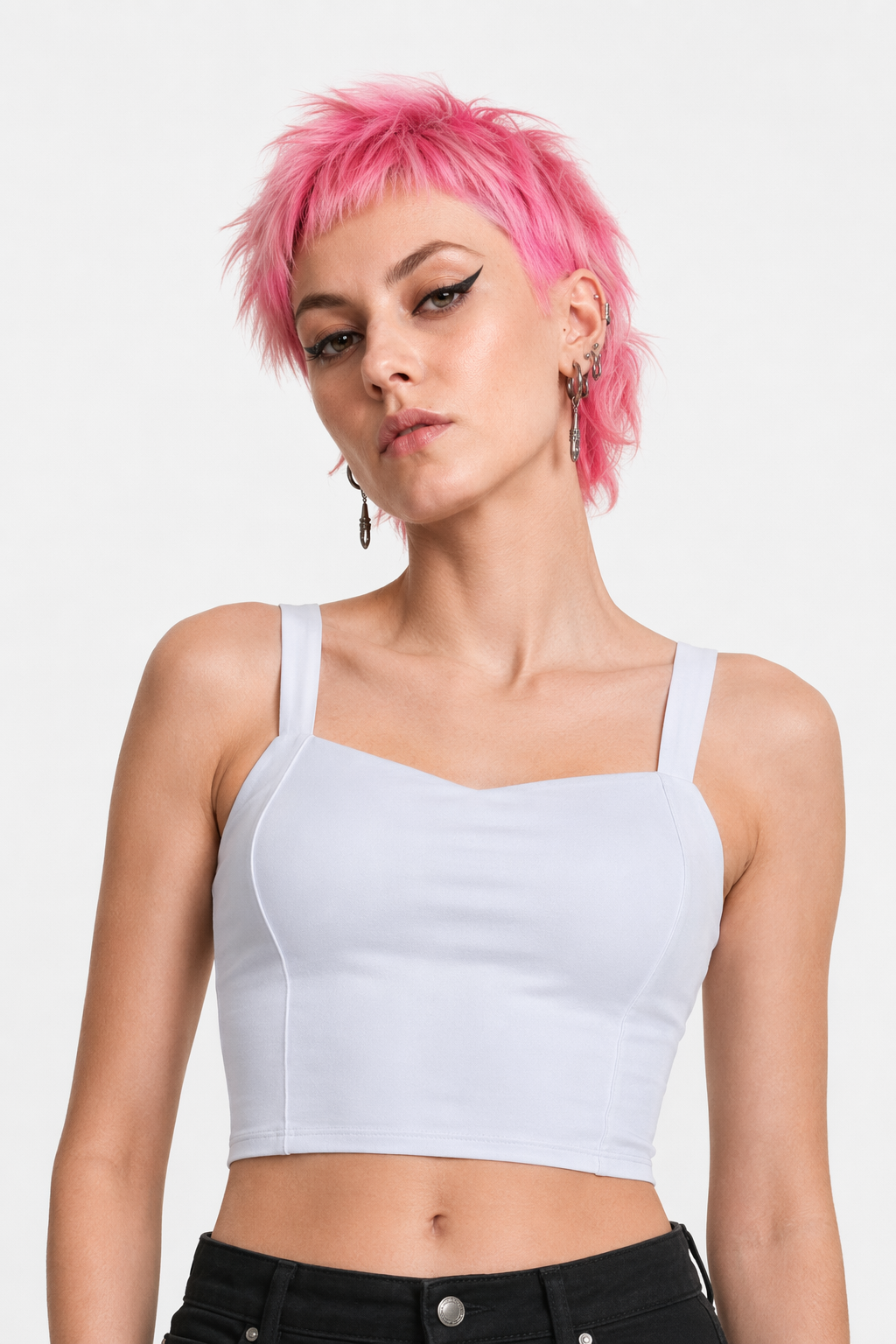 Classy Summer Crop Top Camisole with Built-In Support 15