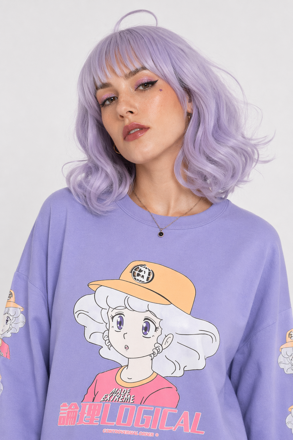 Creamy Mami Pastel Goth Long Sleeve Pullover Sweater XXL