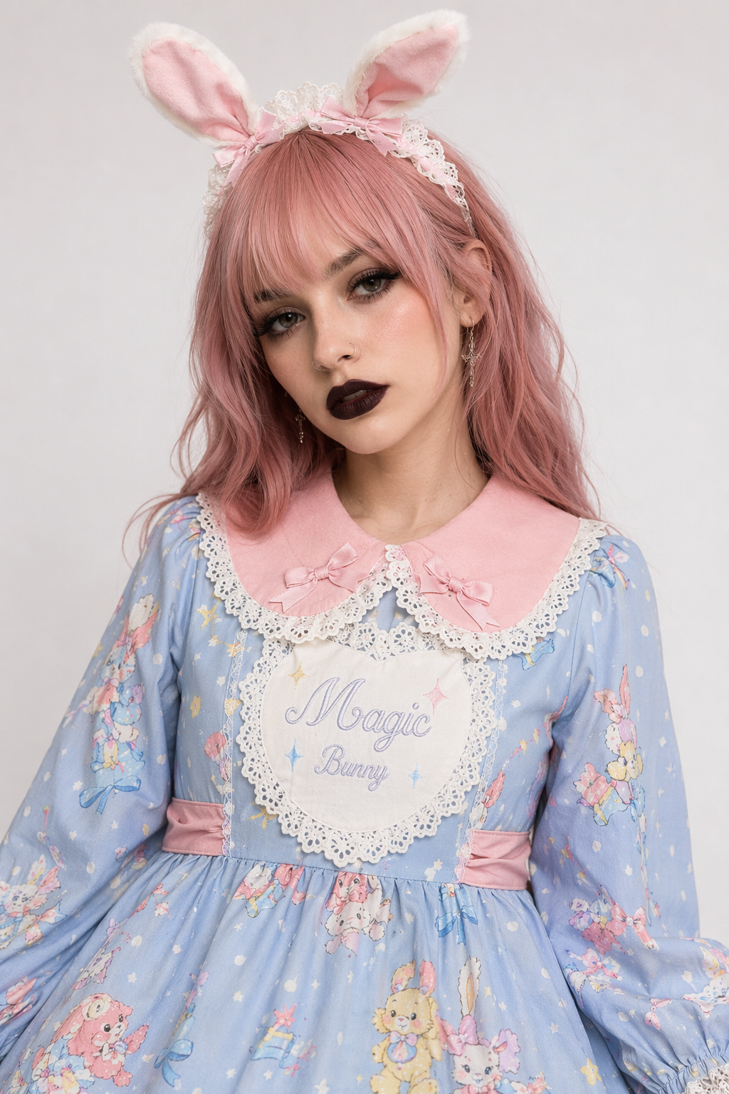 Fairy Kei Bunny Rabbit Lolita Dress for Pastel Princesses Blue