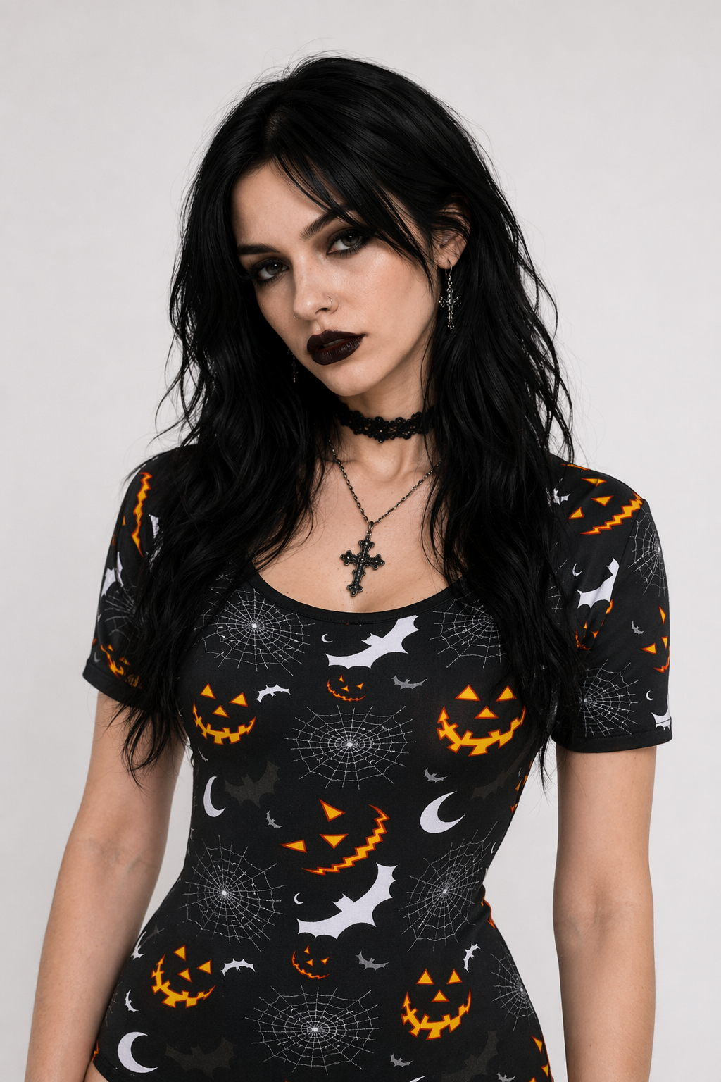 Spooky Cute Black Adult Onesie Available Org Instock with Size Chart S