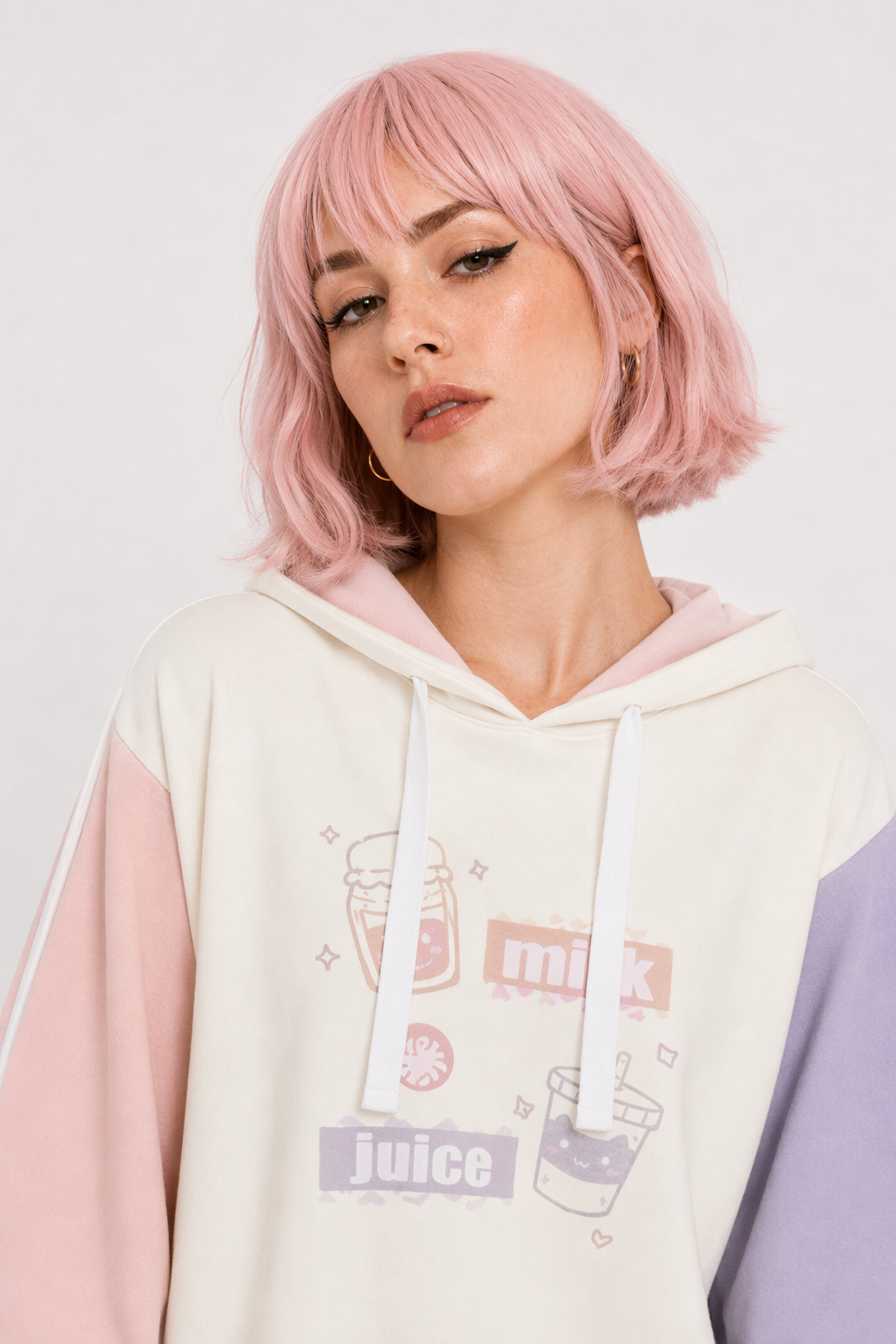 Sweet Pastel Milk Juice Hoodie for Cosparty Style L