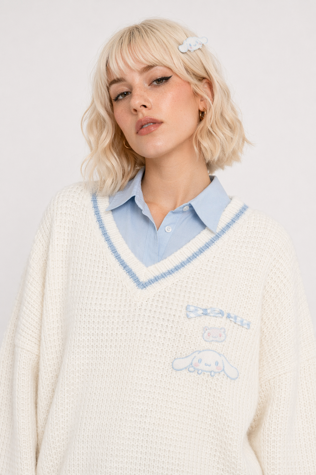 Kawaii Prepstar Sailor Pullover Sweater for Cute Cosplay Events Cinnamoroll