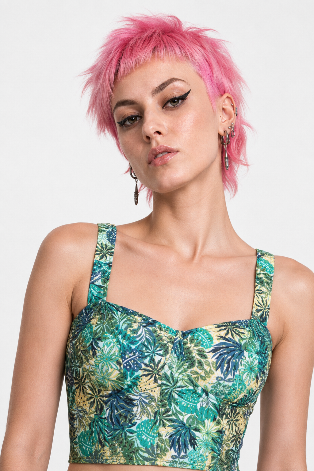 Classy Summer Crop Top Camisole with Built-In Support 17