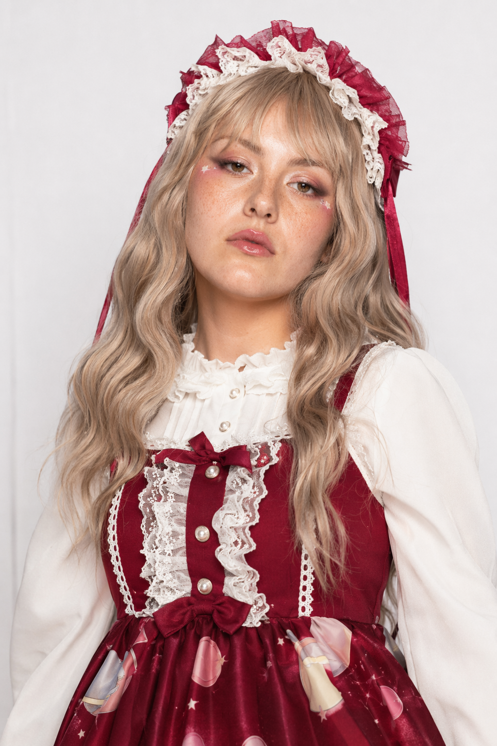 Outerspace Alien Inspired Lolita Dress for Cosmic Princesses Red Dress