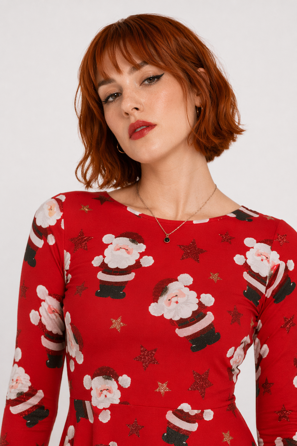 Festive Christmas Themed Dresses for Chic Holiday Style Santa Red