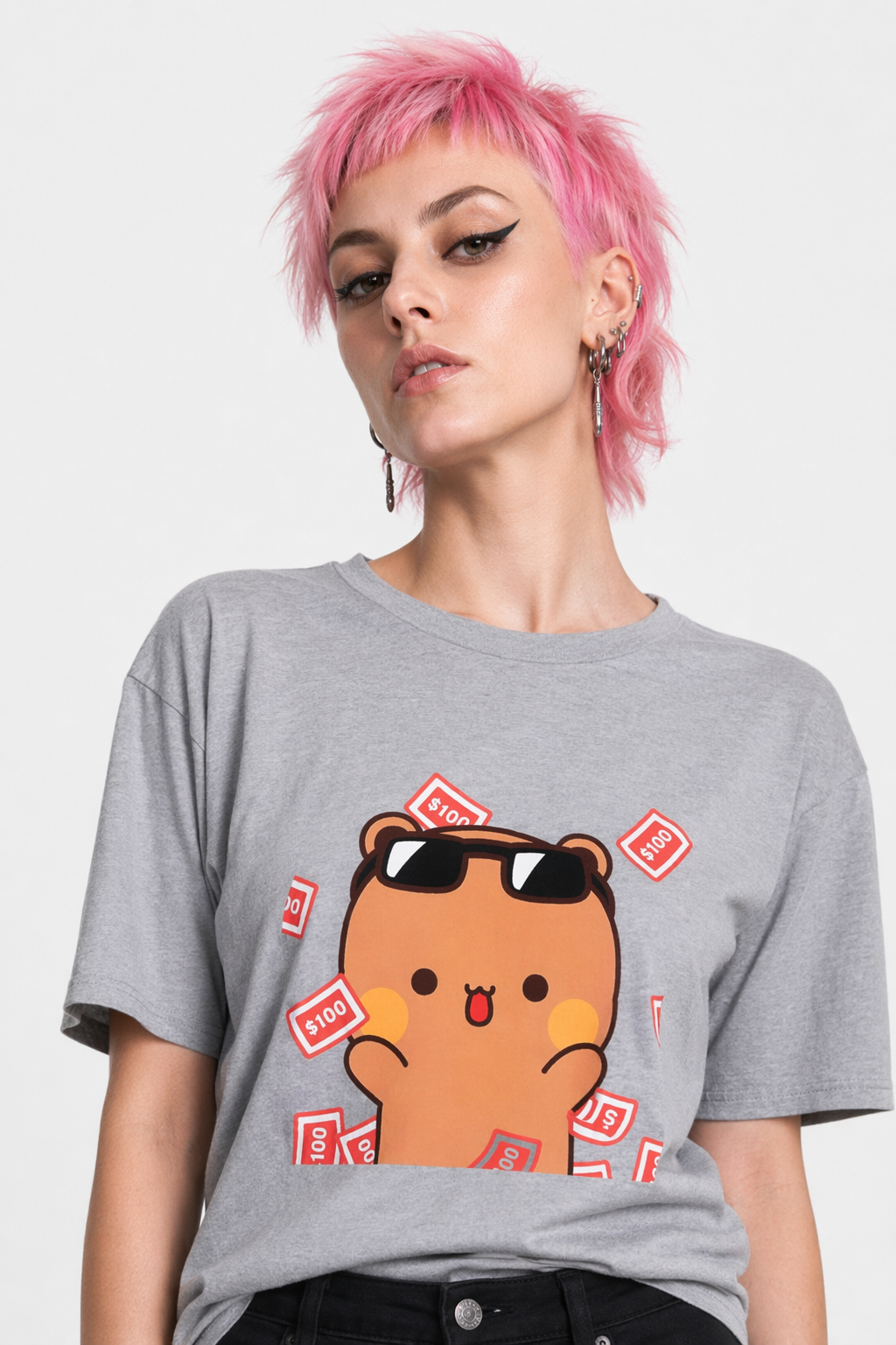 Dudu & Bubu Millionaires Shirts for a Fun and Stylish Look 2428 Light Grey