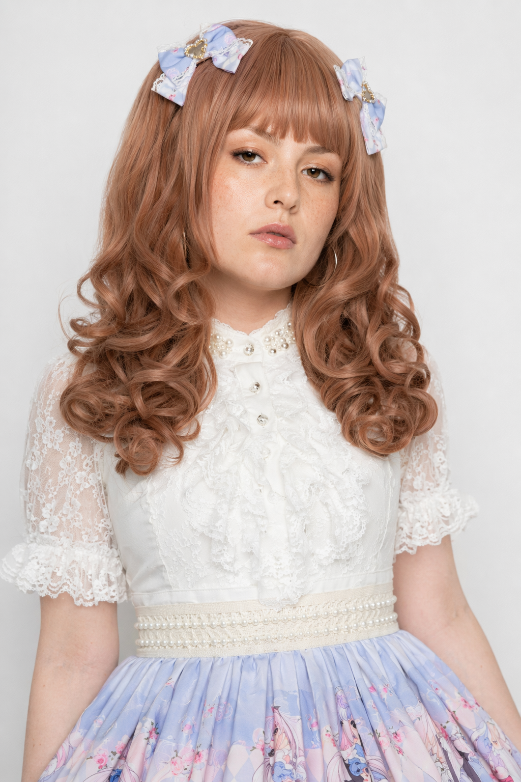 Pastel Anime Girl Lolita Skirt in Kawaii Fairy Kei Style S
