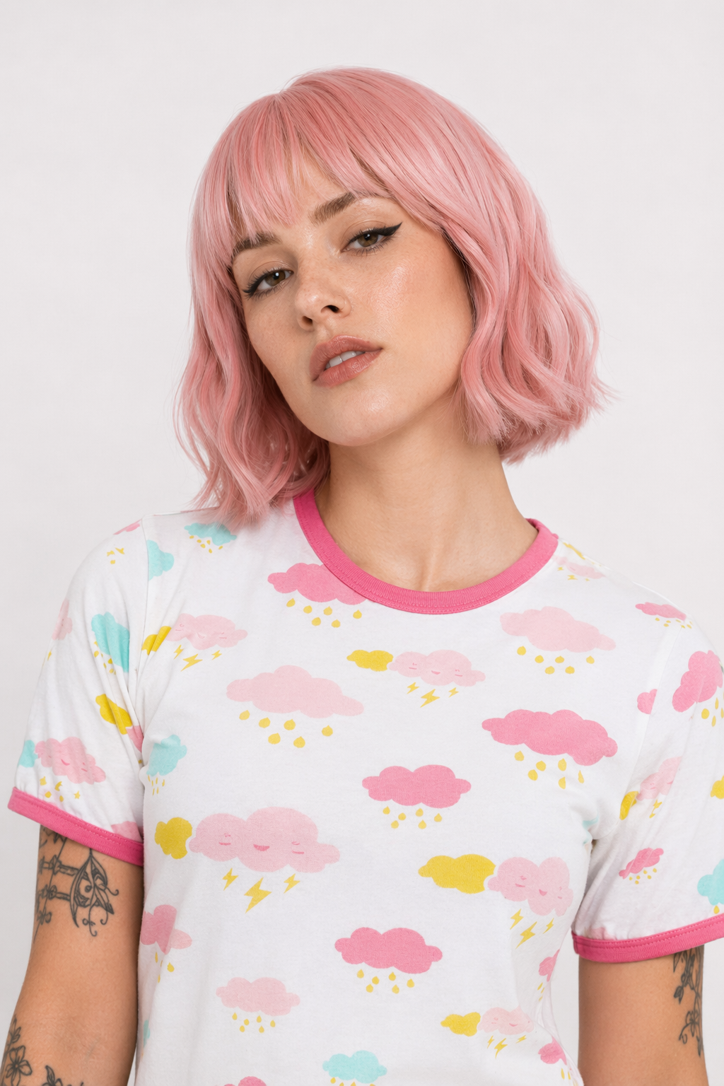Cloudy Sky Adult Onesie with Snap Crotch for Kawaii Relaxation L