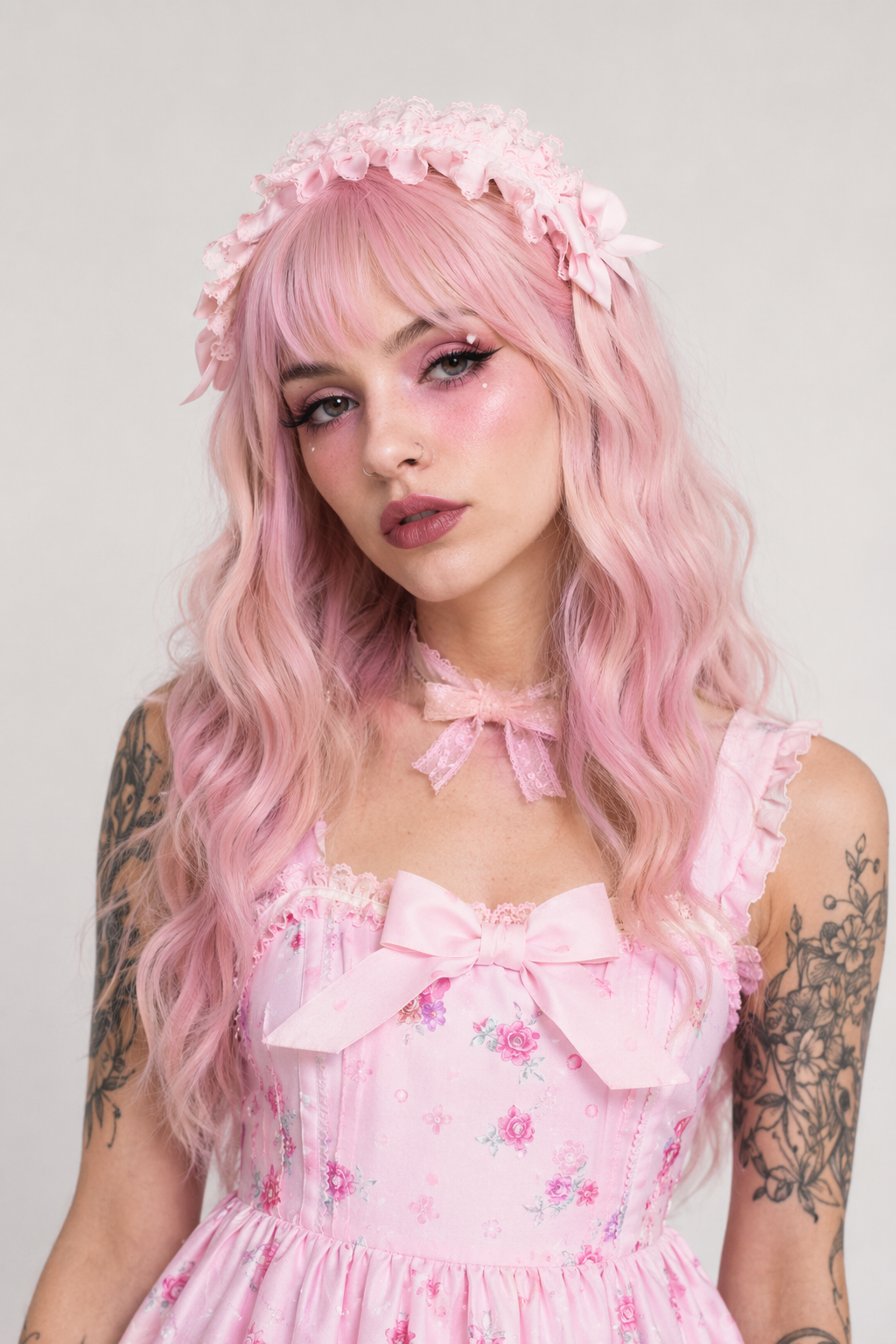 Pastel Baby Deer Lolita Dress for a Kawaii Princess Look Pink