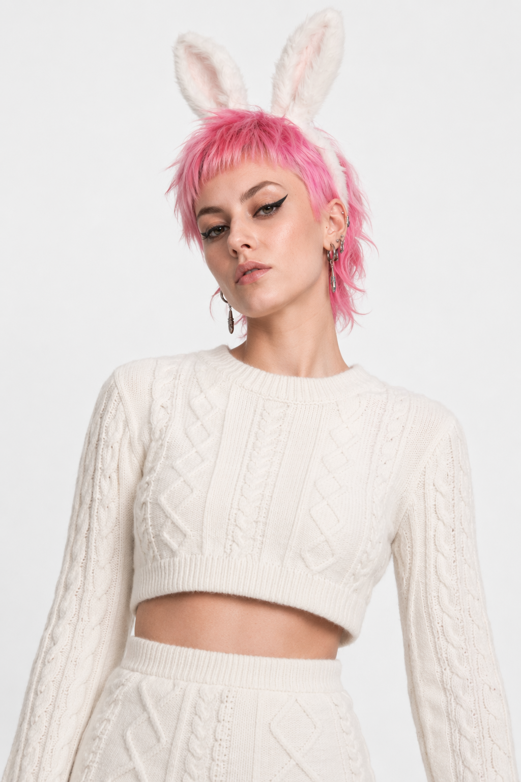 Cozy Knit Bunny Matching Set for Ultimate Comfort and Style Skirt Only