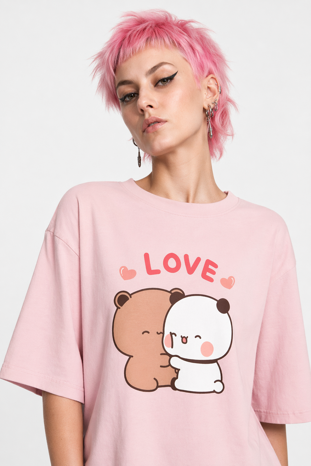 Dudu & Bubu Women’s T-Shirt for Stylish Fans of Dudu & Bubu pink