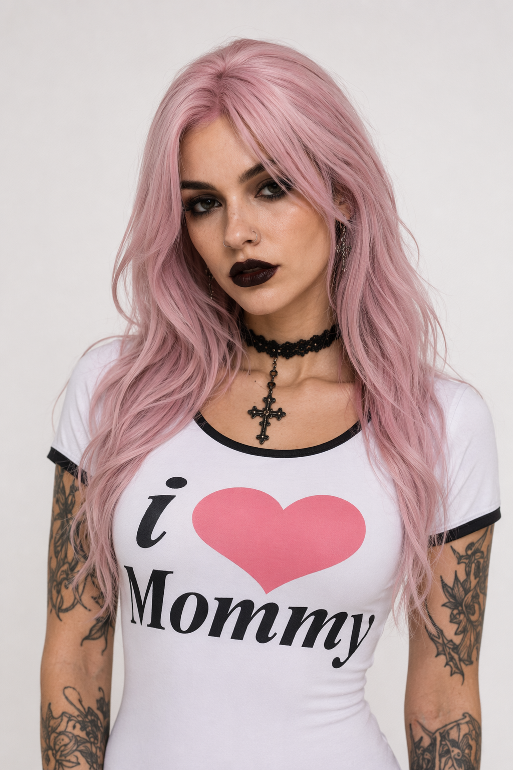 I Love Mommy Adult Onesie for Girly Girls and Little Boys S