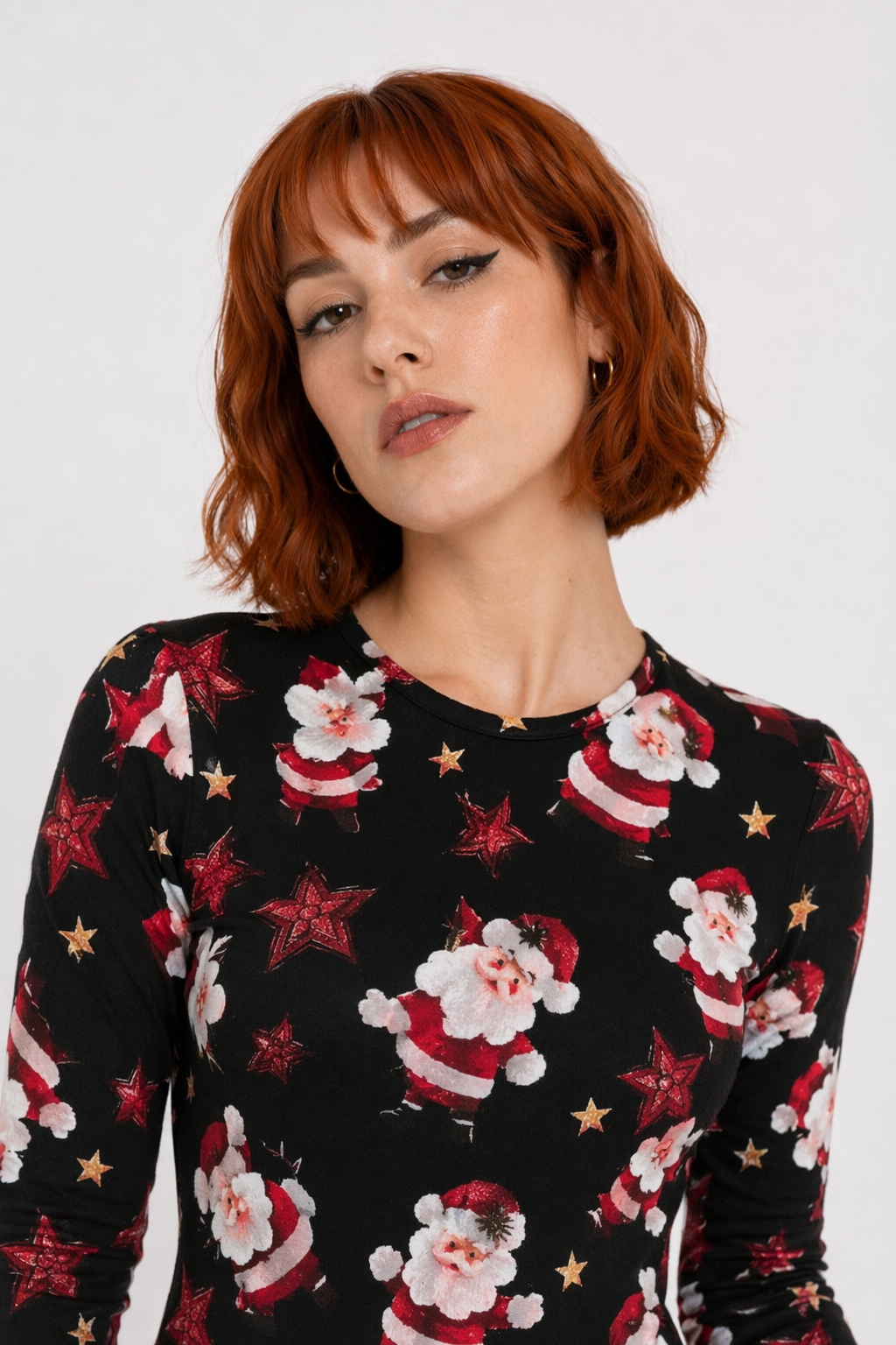 Festive Christmas Themed Dresses for Chic Holiday Style Black Santa