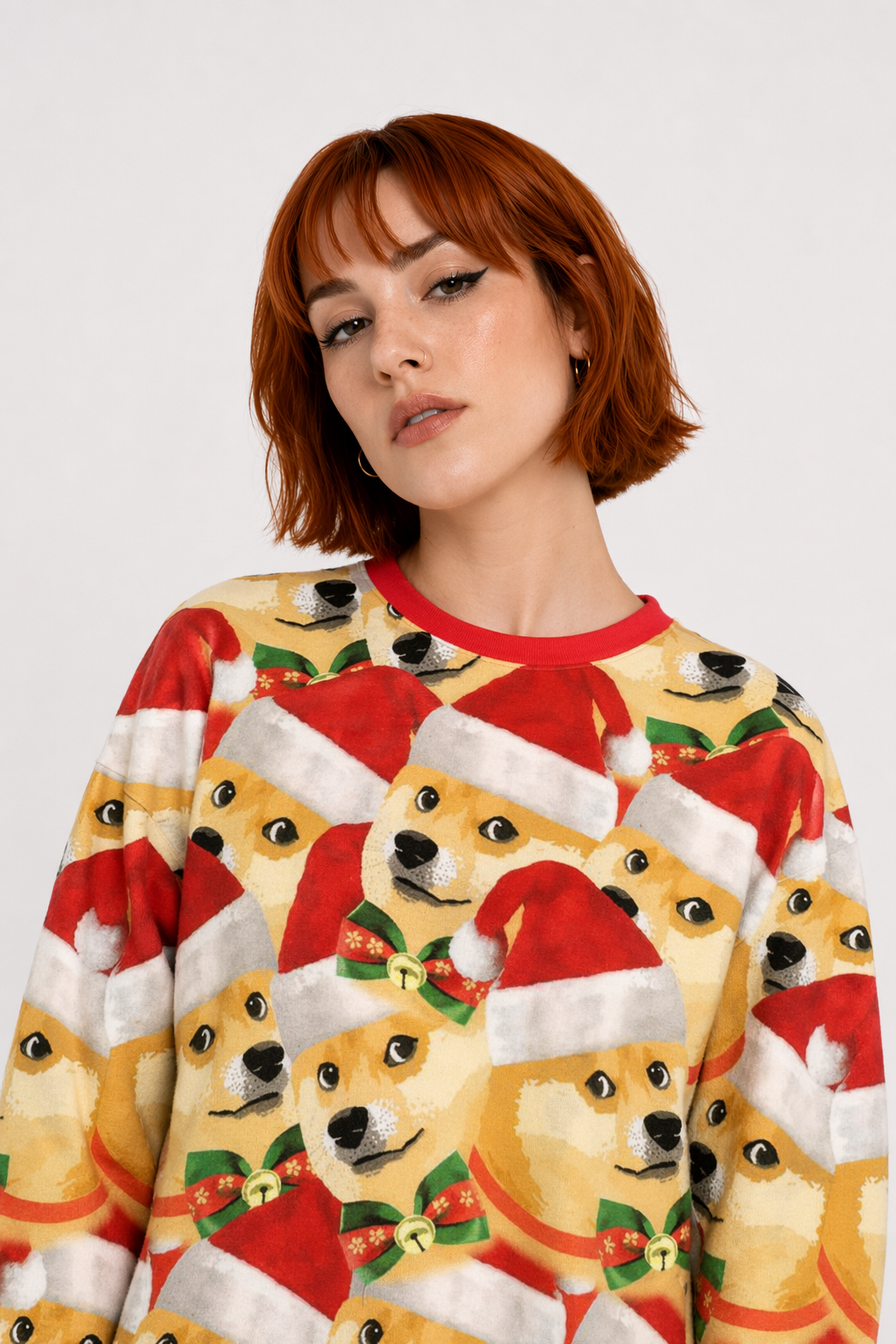 Cozy Christmas Crewneck Sweaters for Holiday Cheer Doggy