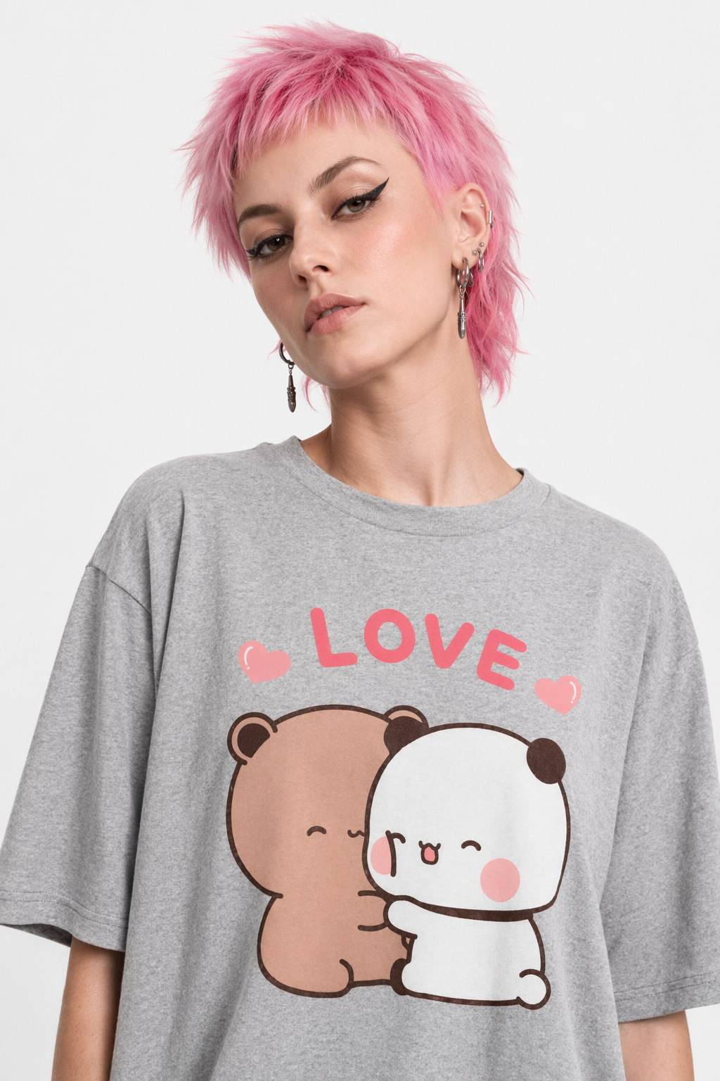 Dudu & Bubu Women’s T-Shirt for Stylish Fans of Dudu & Bubu gray