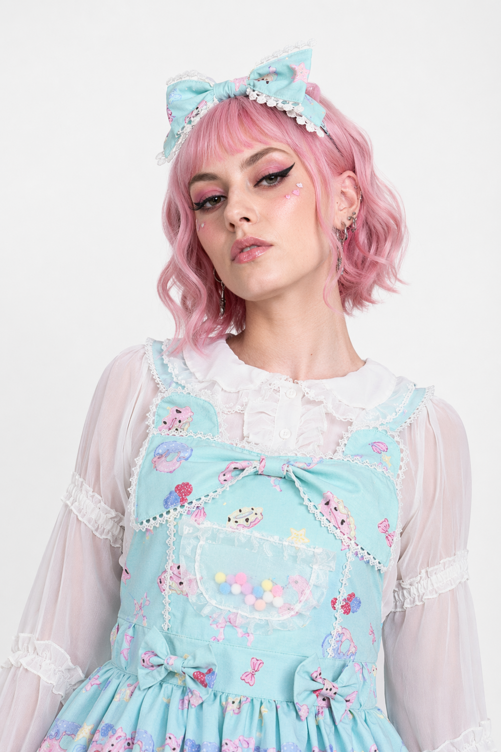 Fairy-Kei Sweet Lolita Dress for Kawaii Princesses Bright Blue