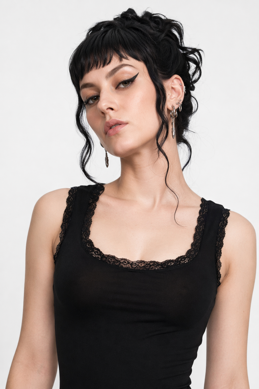 Victorian Era Inspired Cute Snap Crotch Corset Back Bodysuit S