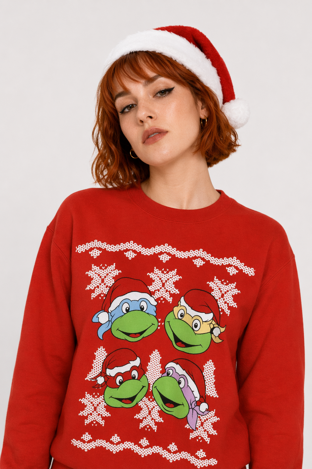 Cozy Christmas Crewneck Sweaters for Holiday Cheer Ninja Turtles