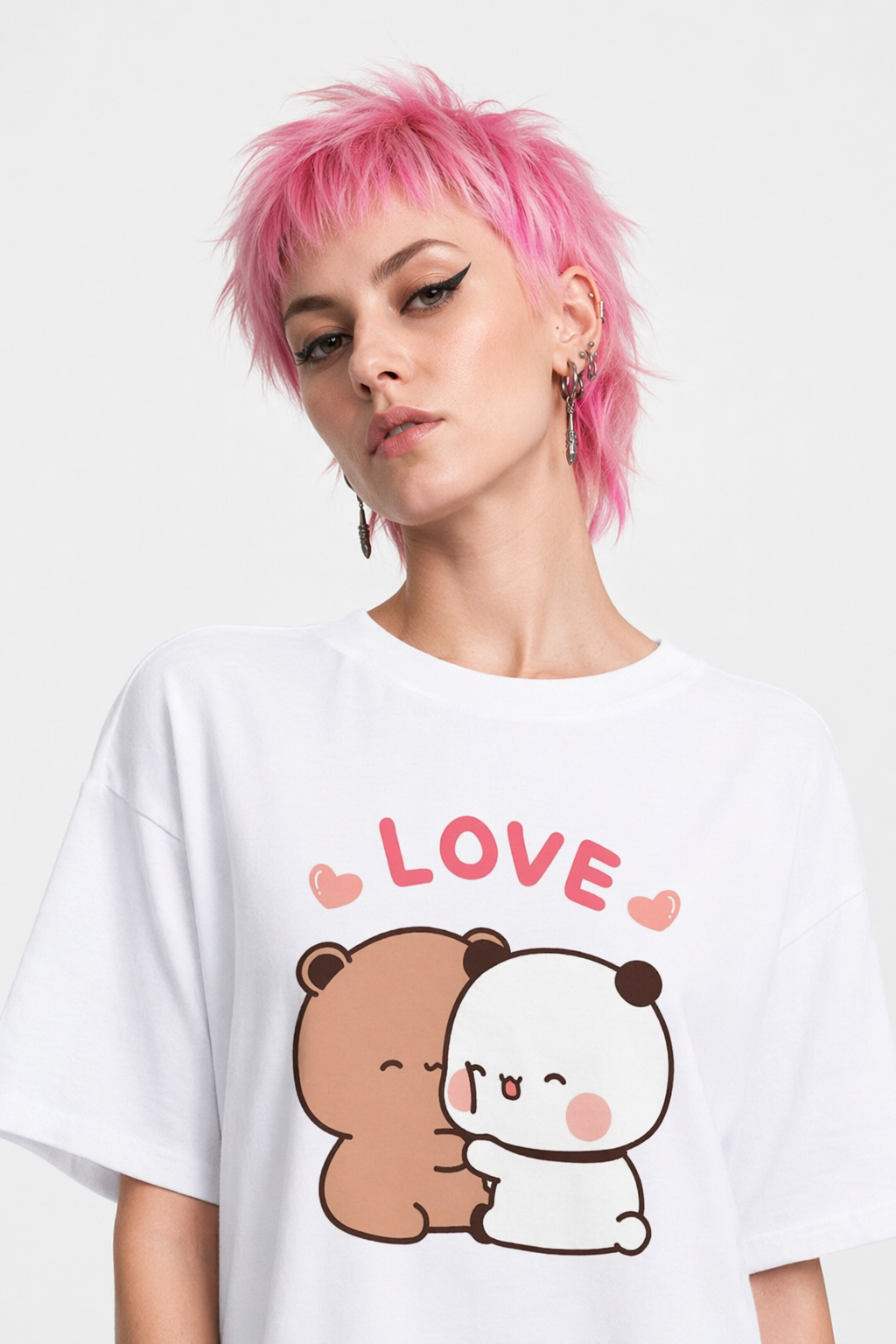 Dudu & Bubu Women’s T-Shirt for Stylish Fans of Dudu & Bubu white