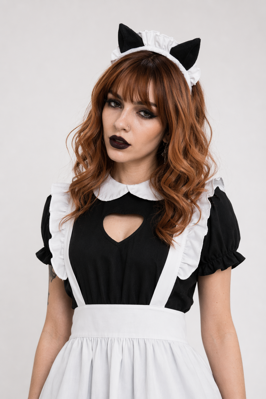 Kawaii Maid Cosplay Dress with Size Chart and Adorable Neko Twist XL