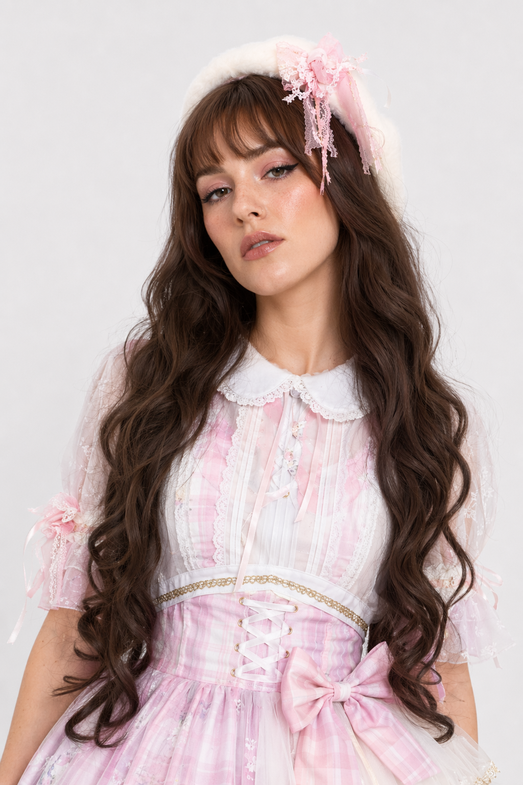 Pastel Patchwork Cherry Blossom Lolita Dress for Kawaii Princesses Default Title