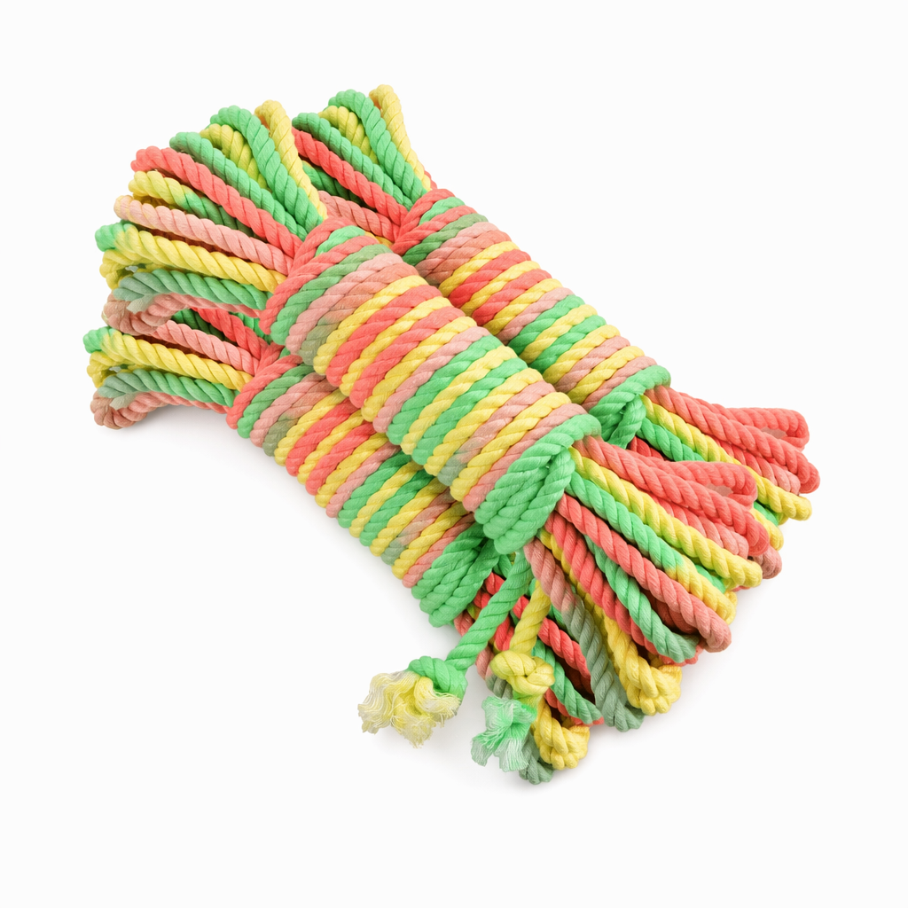 Pride Rainbow Shibari Rope for Creative and Vibrant Playtime Neon Rainbow