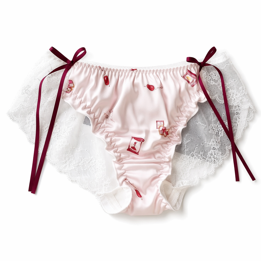 Galaxy Patterned Ruffled Lace Back Undies in New Condition Org Instock Hourglass