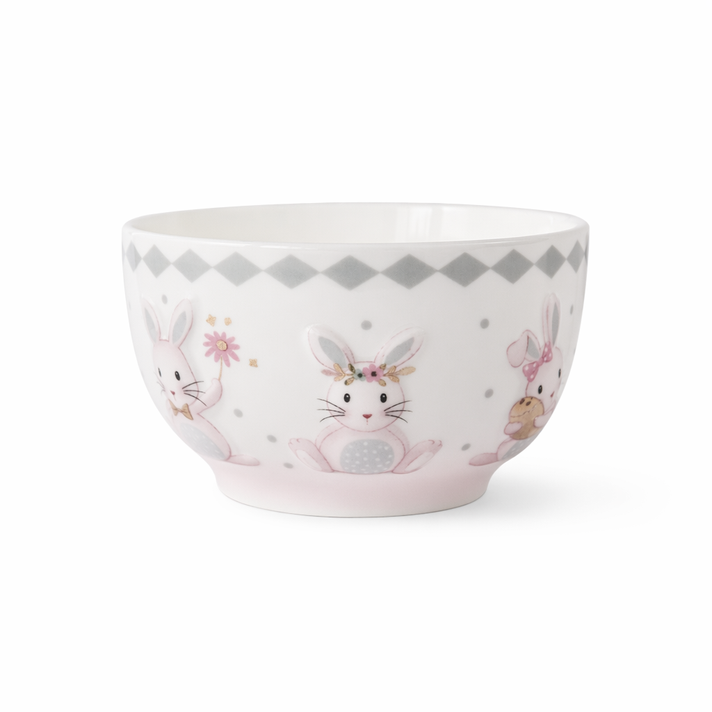 Bunny Sweet Tea Party Set for Whimsical Tea Celebrations Noodle Bowl 12x12cm