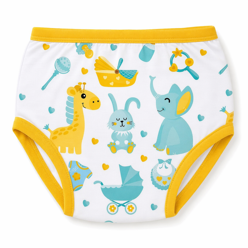 High Quality 4-Layer Adult Baby Training Pants in Multiple Youthful Prints L