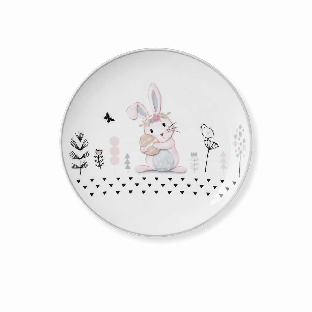 Bunny Sweet Tea Party Set for Whimsical Tea Celebrations Single Bunny Plate 19x19cm