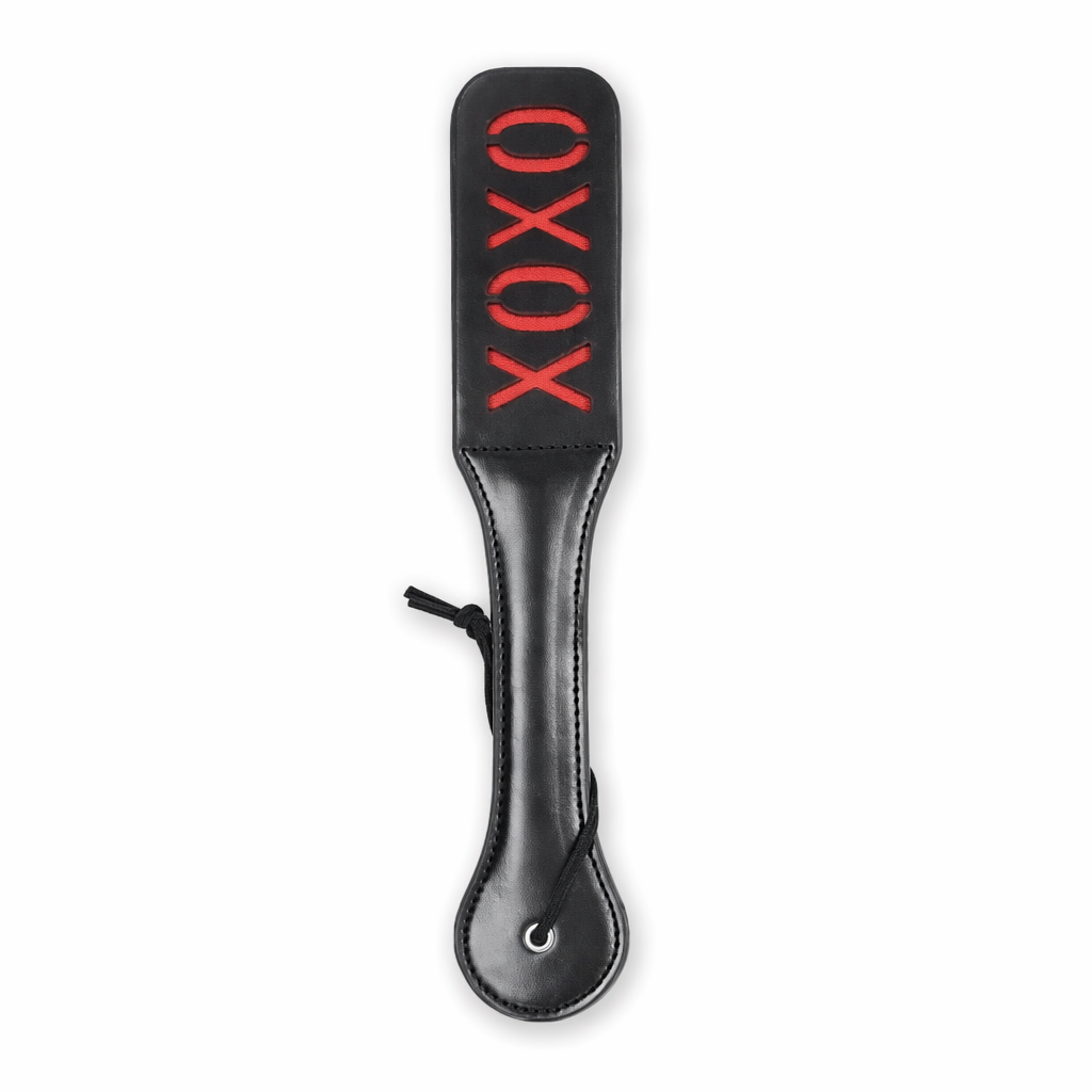 Luxurious Black and Red Vegan Leather Naughty Paddle in New Condition Xoxo