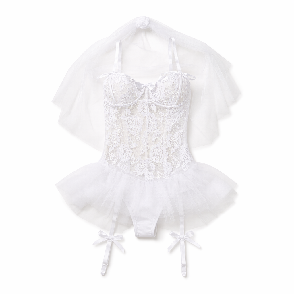 Exquisite Lace and Tulle Bride Bodysuit for Elegant Princess Looks Default Title