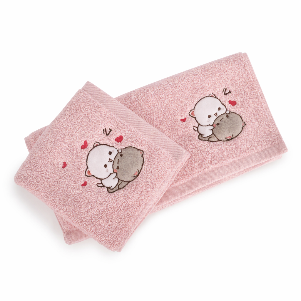 Peach & Goma Towels for Stylish and Fun Drying Pink A